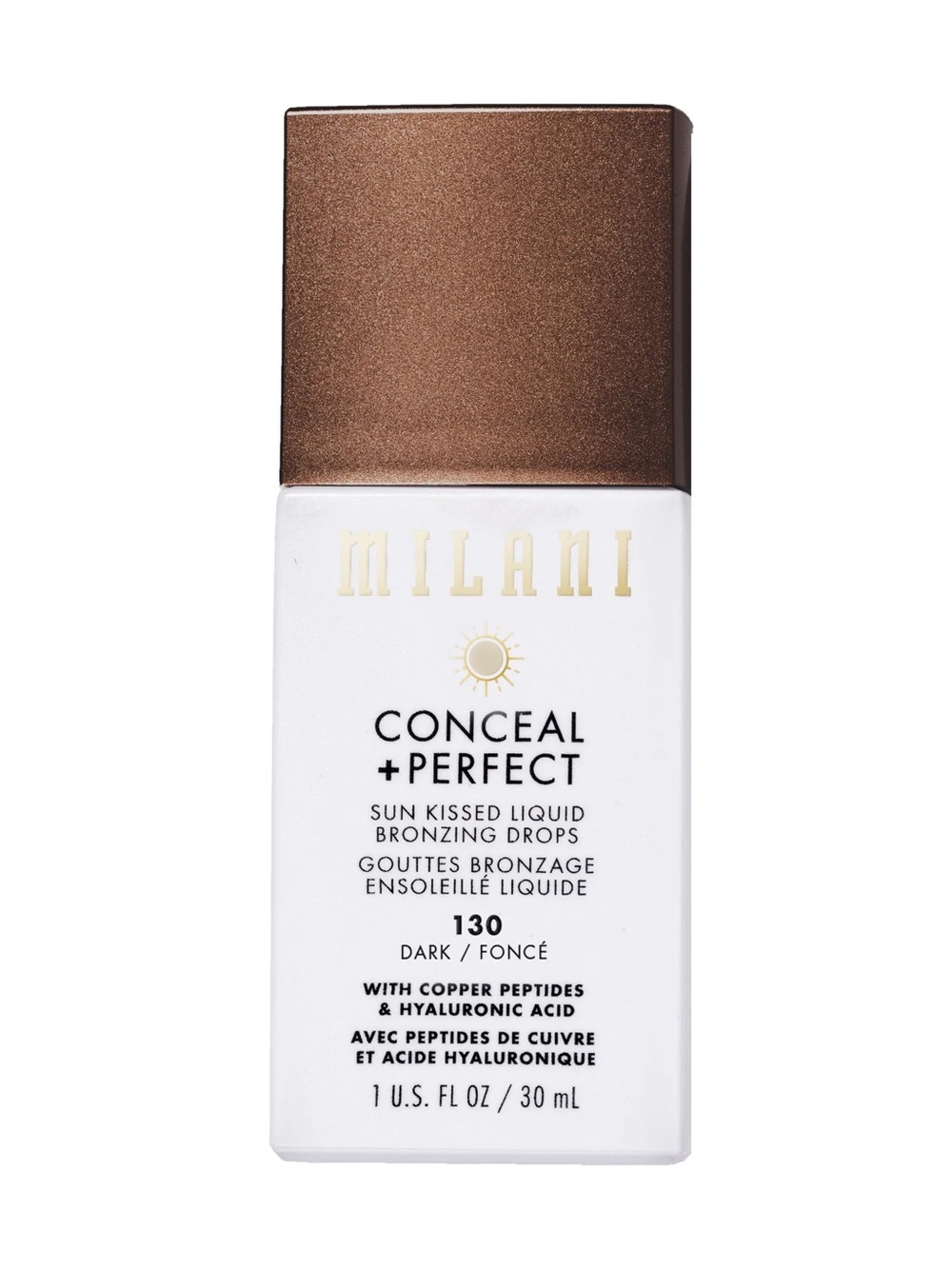 Milani Conceal + Perfect Sun Kissed Liquid Bronzing Drops 130 Dark NWT